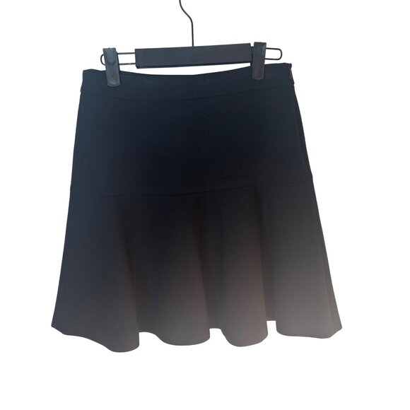 ZARA Size 4 Woman Black Flared Skirt Polyester Blend High Rise - Picture 10 of 14